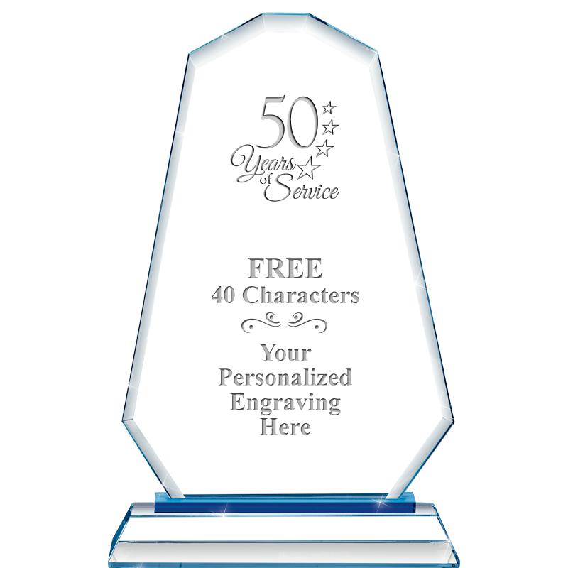 8"BLUE EMPHASIS SUMMIT CRYSTAL