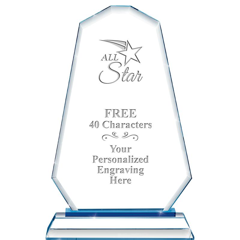 8"BLUE EMPHASIS SUMMIT CRYSTAL