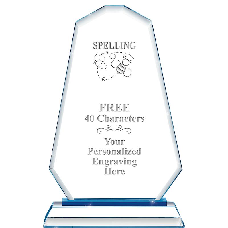 8"BLUE EMPHASIS SUMMIT CRYSTAL