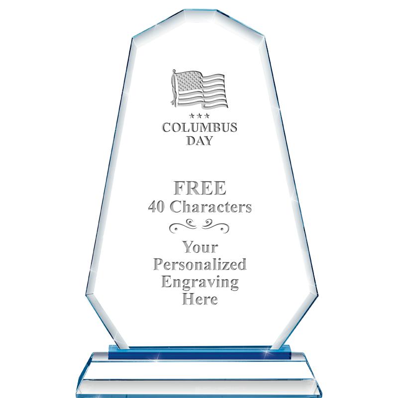 8"BLUE EMPHASIS SUMMIT CRYSTAL