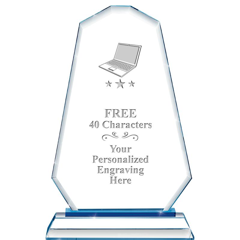 8"BLUE EMPHASIS SUMMIT CRYSTAL