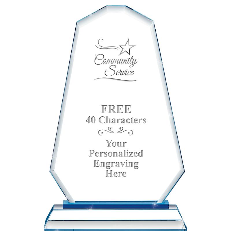 8"BLUE EMPHASIS SUMMIT CRYSTAL