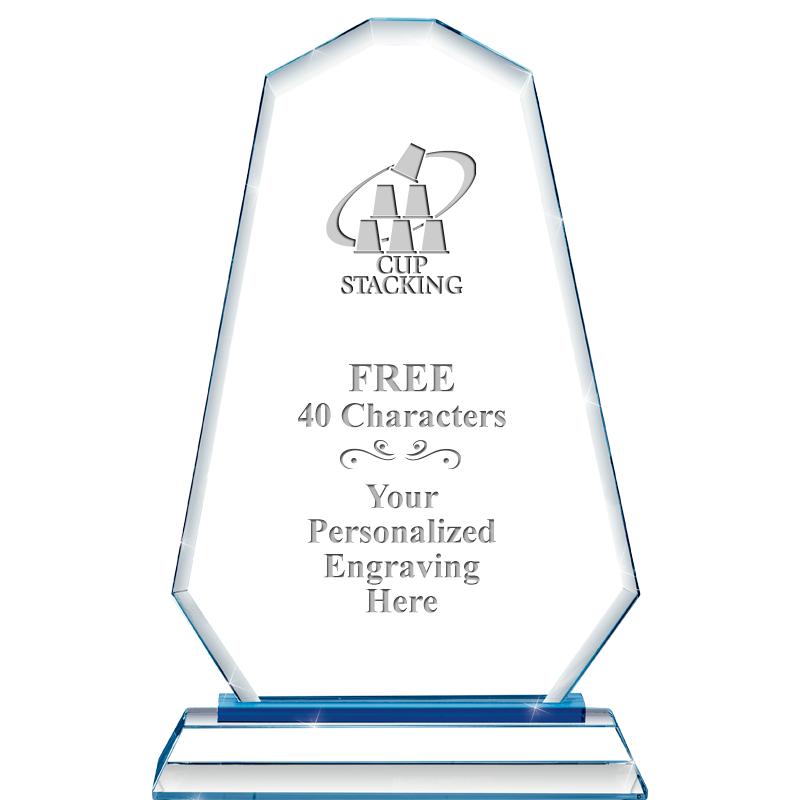 8"BLUE EMPHASIS SUMMIT CRYSTAL