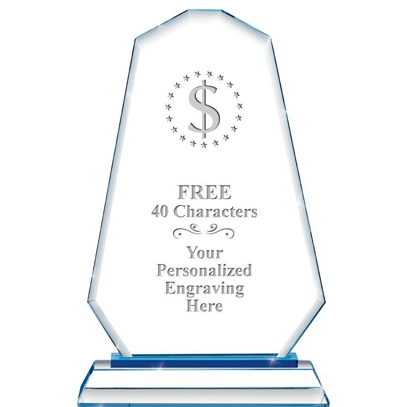 8"BLUE EMPHASIS SUMMIT CRYSTAL