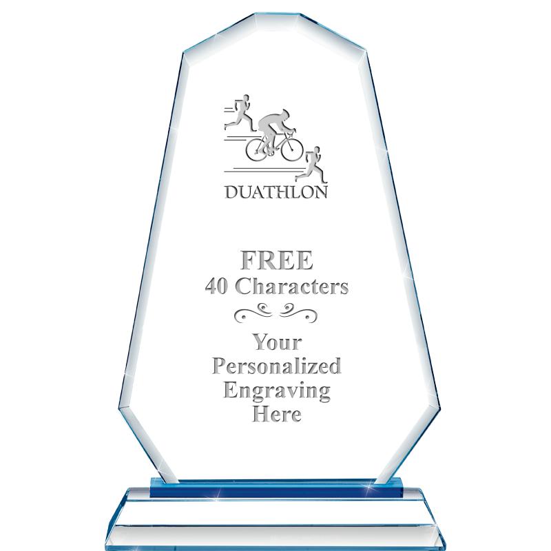 8"BLUE EMPHASIS SUMMIT CRYSTAL