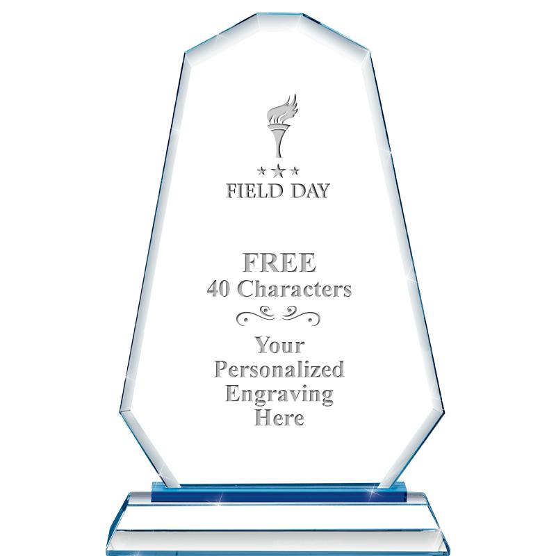 8"BLUE EMPHASIS SUMMIT CRYSTAL