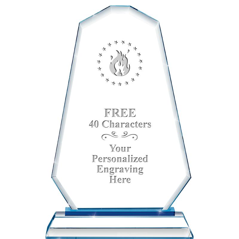 8"BLUE EMPHASIS SUMMIT CRYSTAL