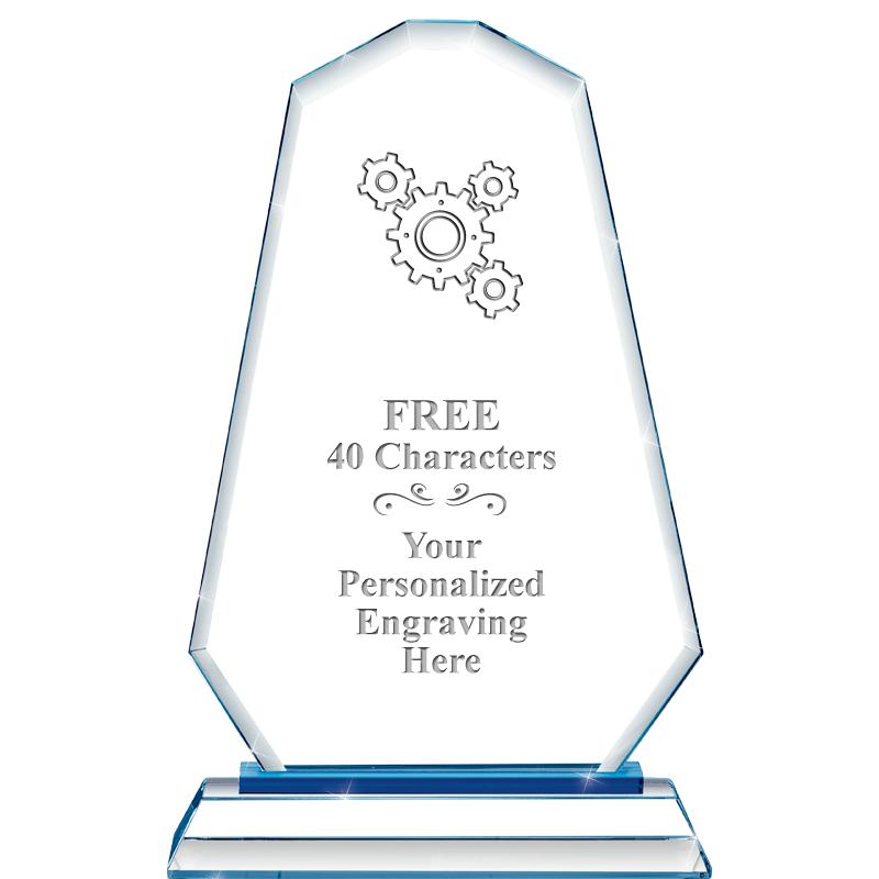8"BLUE EMPHASIS SUMMIT CRYSTAL