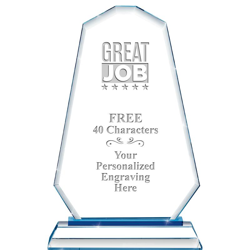 8"BLUE EMPHASIS SUMMIT CRYSTAL