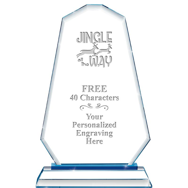 8"BLUE EMPHASIS SUMMIT CRYSTAL