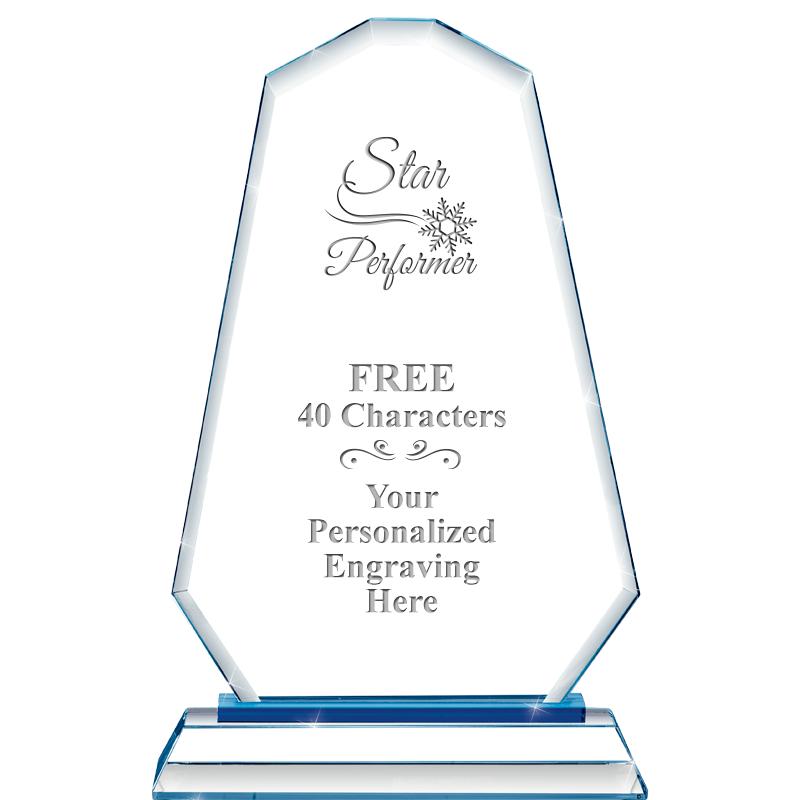 8"BLUE EMPHASIS SUMMIT CRYSTAL