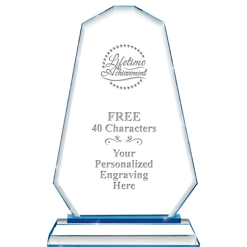 8"BLUE EMPHASIS SUMMIT CRYSTAL