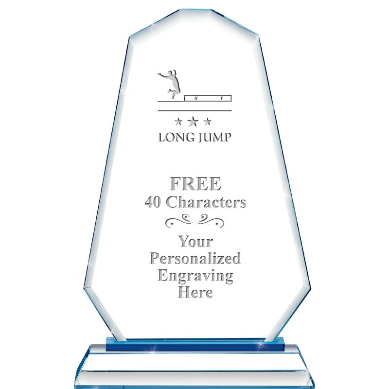 8"BLUE EMPHASIS SUMMIT CRYSTAL