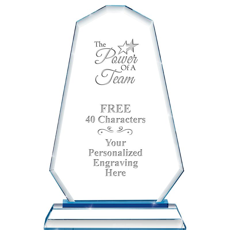 8"BLUE EMPHASIS SUMMIT CRYSTAL