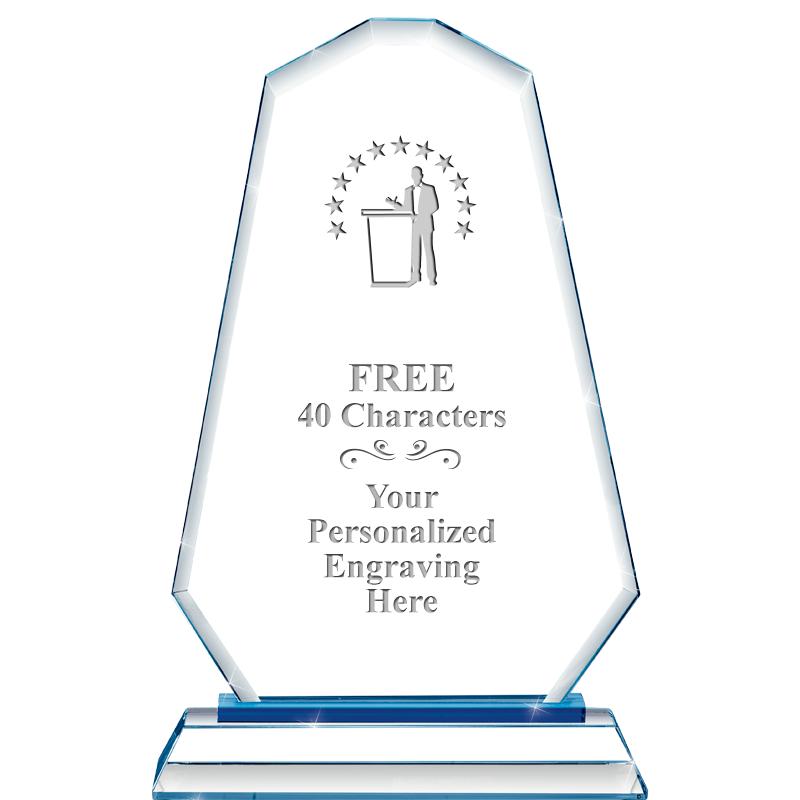 8"BLUE EMPHASIS SUMMIT CRYSTAL