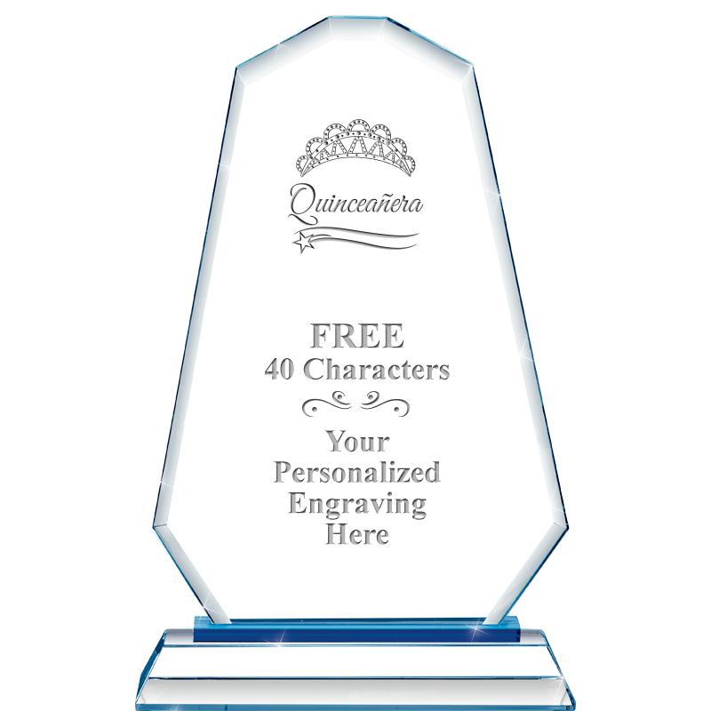 8"BLUE EMPHASIS SUMMIT CRYSTAL