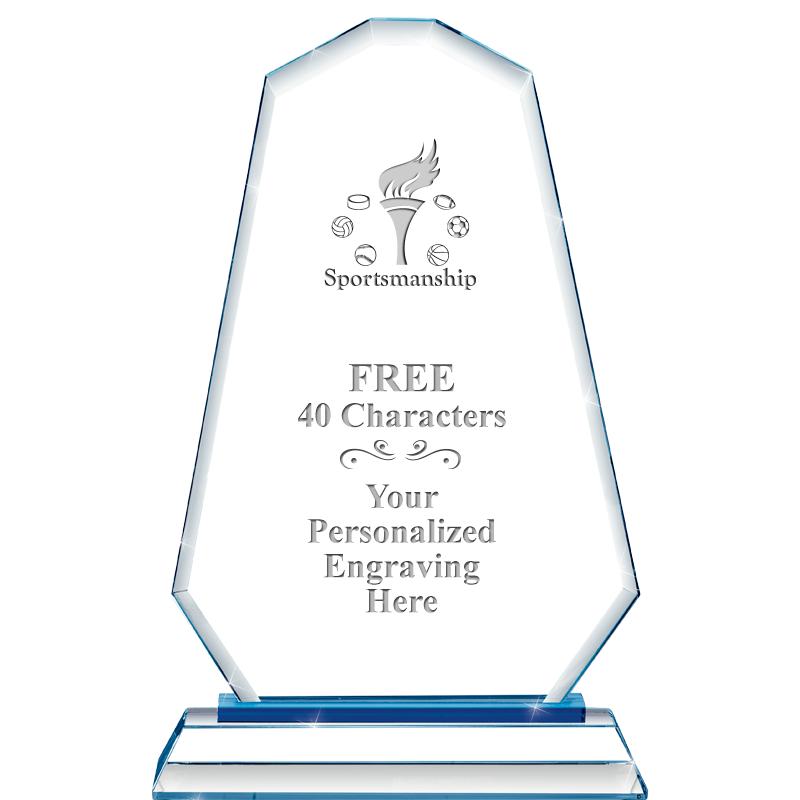 8"BLUE EMPHASIS SUMMIT CRYSTAL