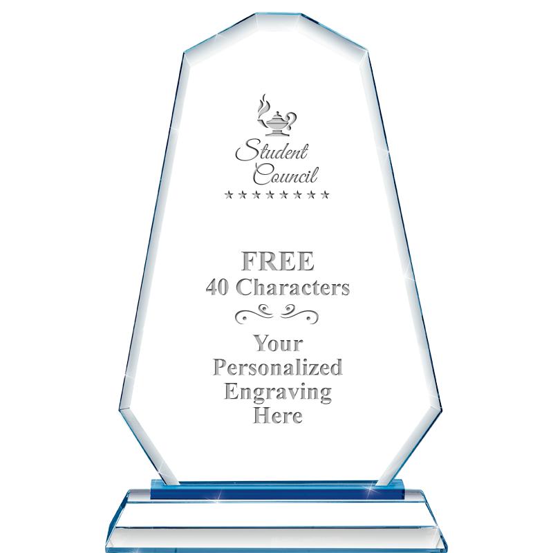 8"BLUE EMPHASIS SUMMIT CRYSTAL