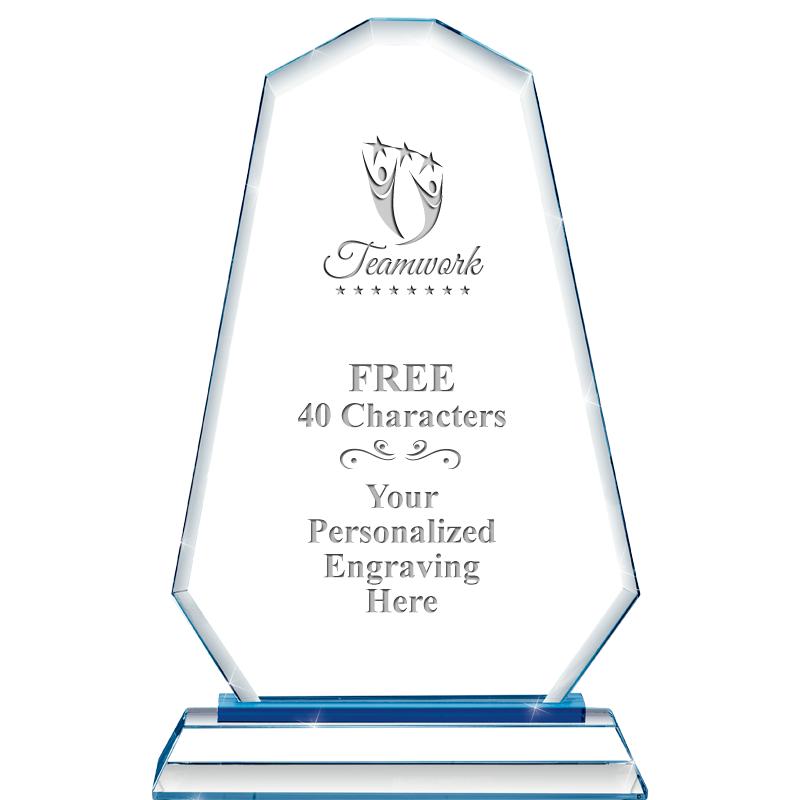 8"BLUE EMPHASIS SUMMIT CRYSTAL