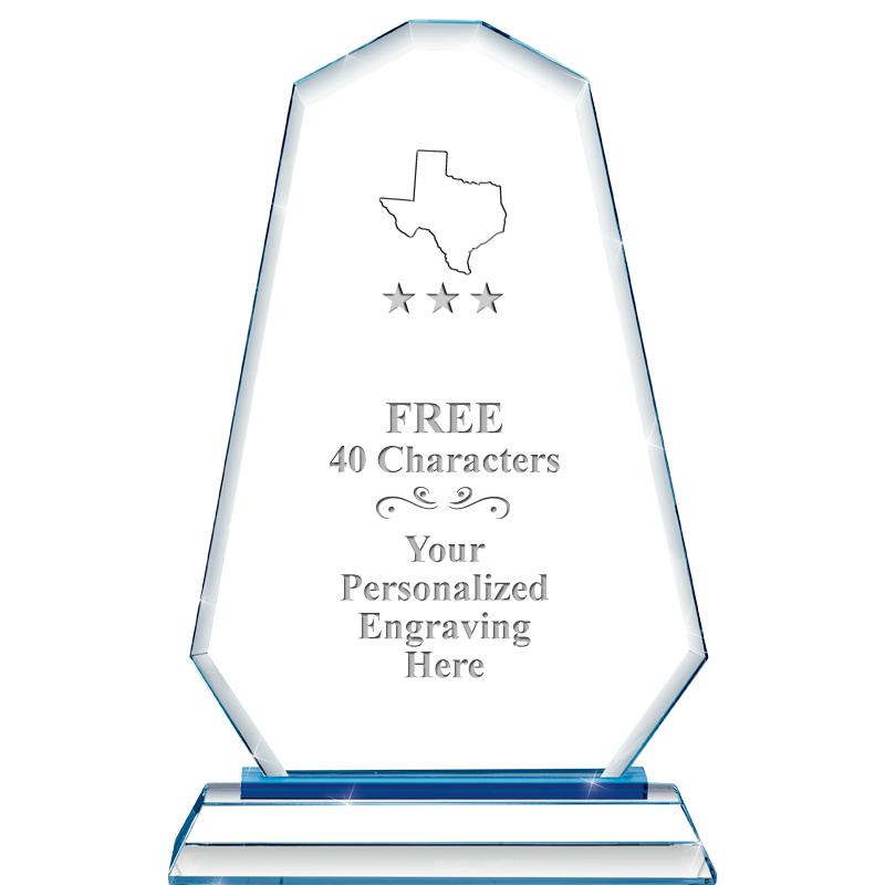 8"BLUE EMPHASIS SUMMIT CRYSTAL