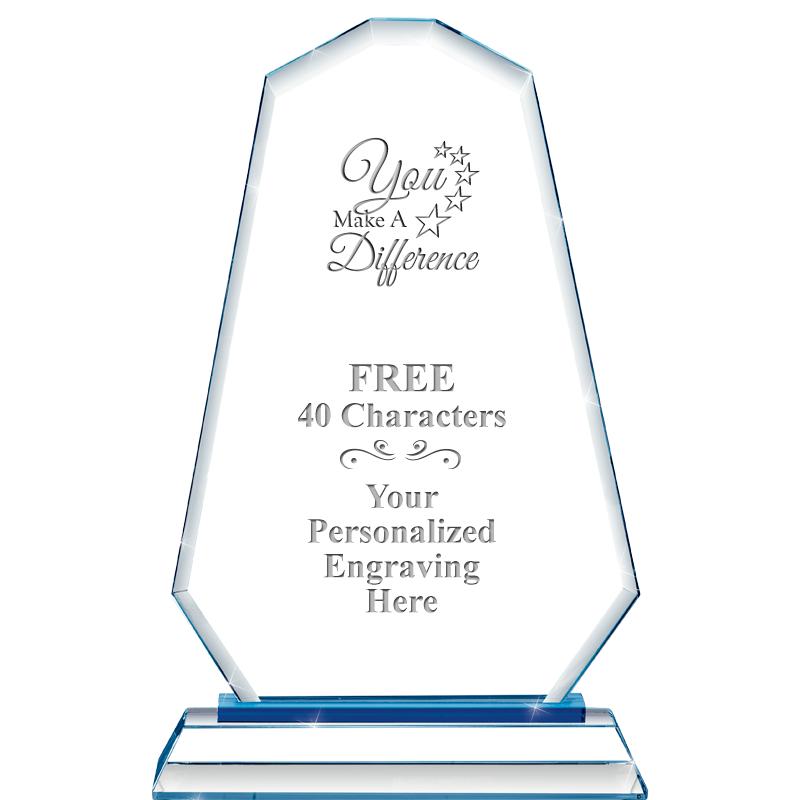 8"BLUE EMPHASIS SUMMIT CRYSTAL