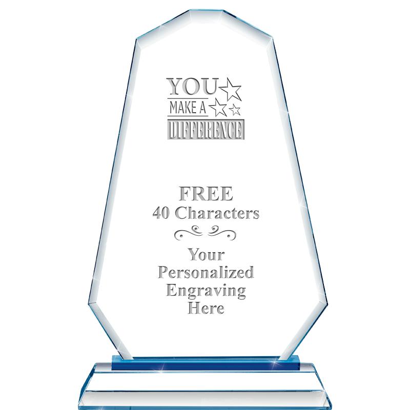 8"BLUE EMPHASIS SUMMIT CRYSTAL