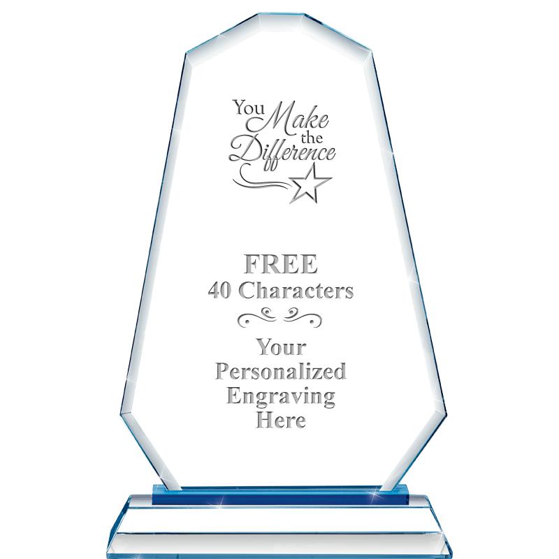 8"BLUE EMPHASIS SUMMIT CRYSTAL