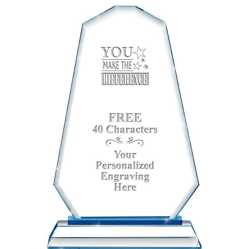 8"BLUE EMPHASIS SUMMIT CRYSTAL