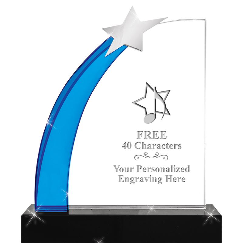 8" BLUE ROCKET STAR CRYSTAL