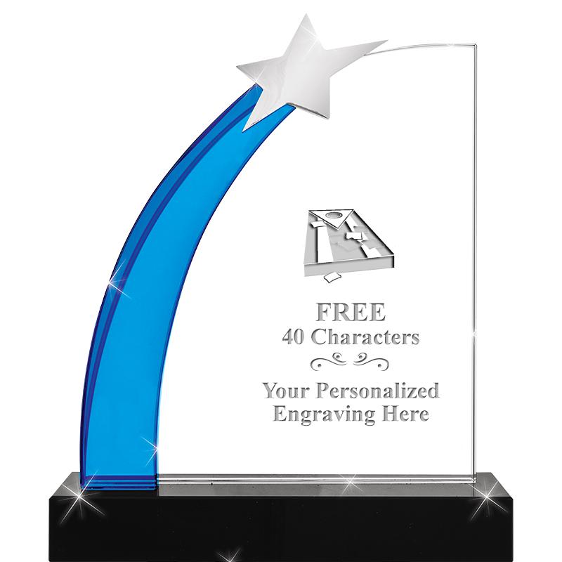 8" BLUE ROCKET STAR CRYSTAL