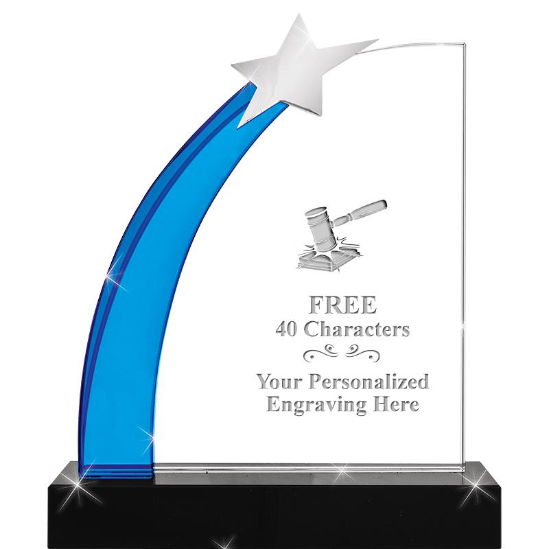 8" BLUE ROCKET STAR CRYSTAL