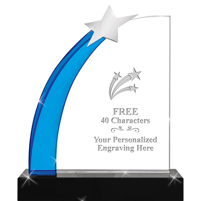 8" BLUE ROCKET STAR CRYSTAL