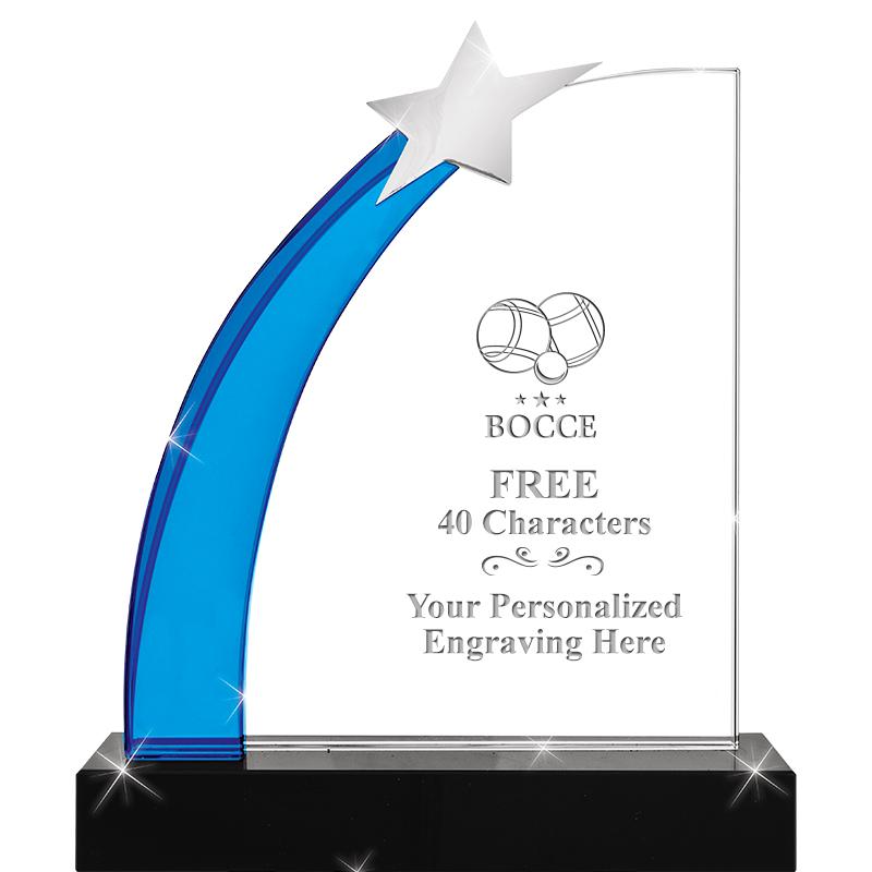 8" BLUE ROCKET STAR CRYSTAL