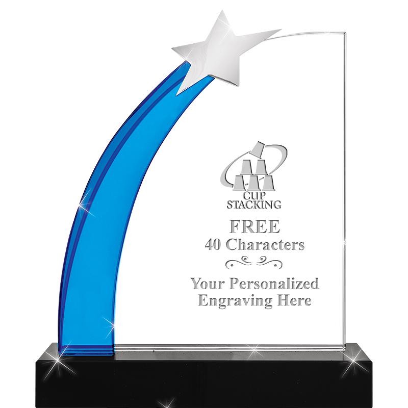 8" BLUE ROCKET STAR CRYSTAL