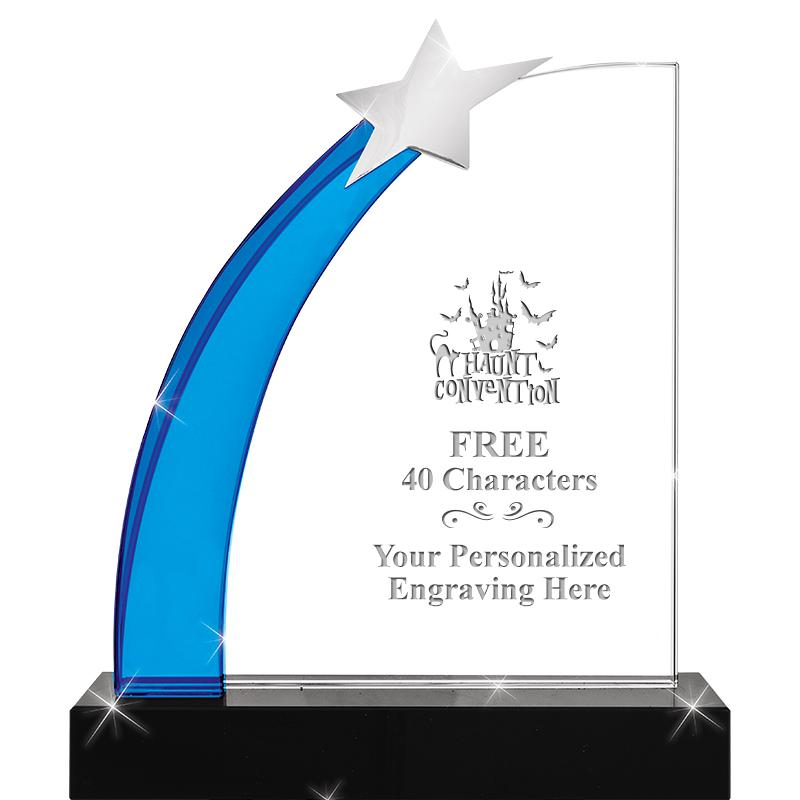 8" BLUE ROCKET STAR CRYSTAL