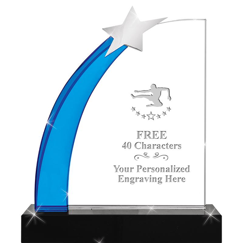 8" BLUE ROCKET STAR CRYSTAL