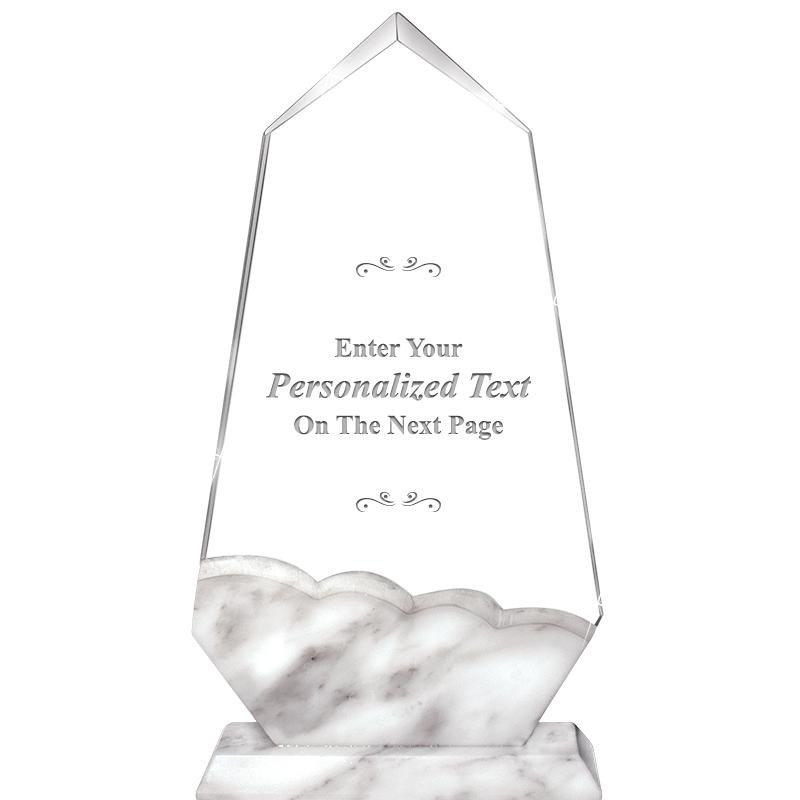 9" CALCUTTA MARBLE CRYSTAL