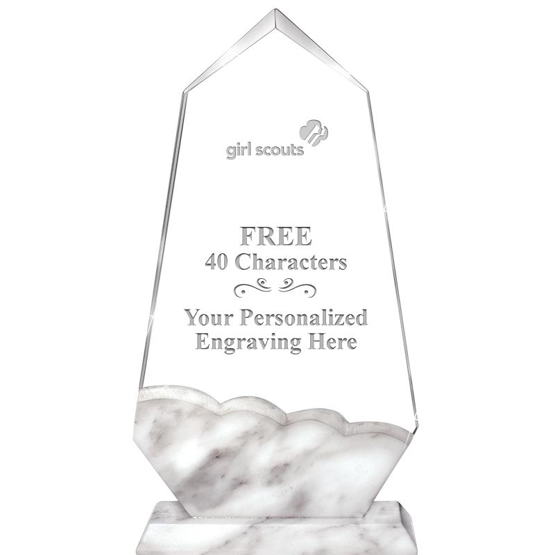 9" CALCUTTA MARBLE CRYSTAL