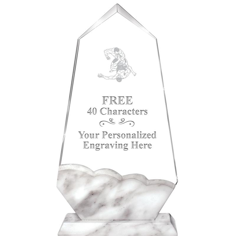 9" CALCUTTA MARBLE CRYSTAL