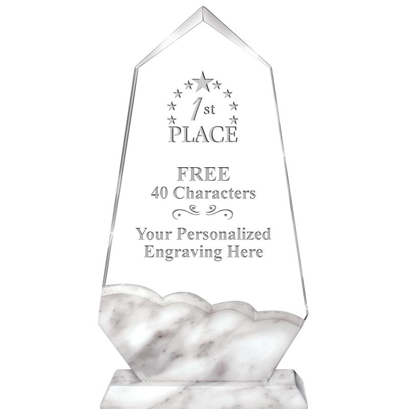 9" CALCUTTA MARBLE CRYSTAL