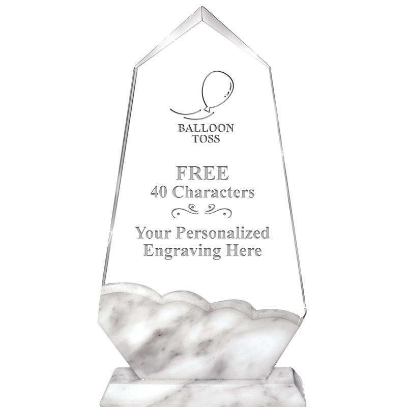 9" CALCUTTA MARBLE CRYSTAL