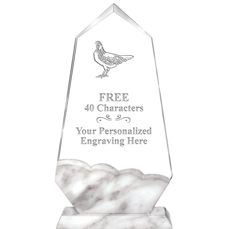 9" CALCUTTA MARBLE CRYSTAL