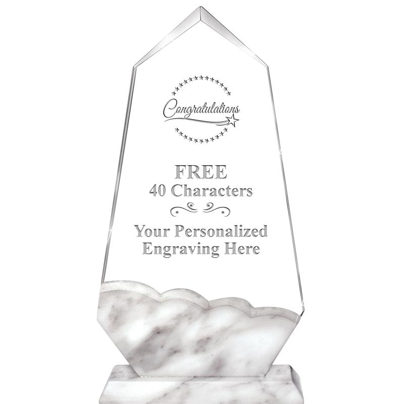 9" CALCUTTA MARBLE CRYSTAL