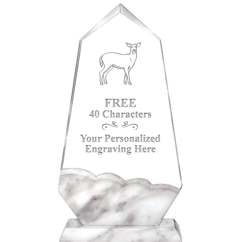 9" CALCUTTA MARBLE CRYSTAL