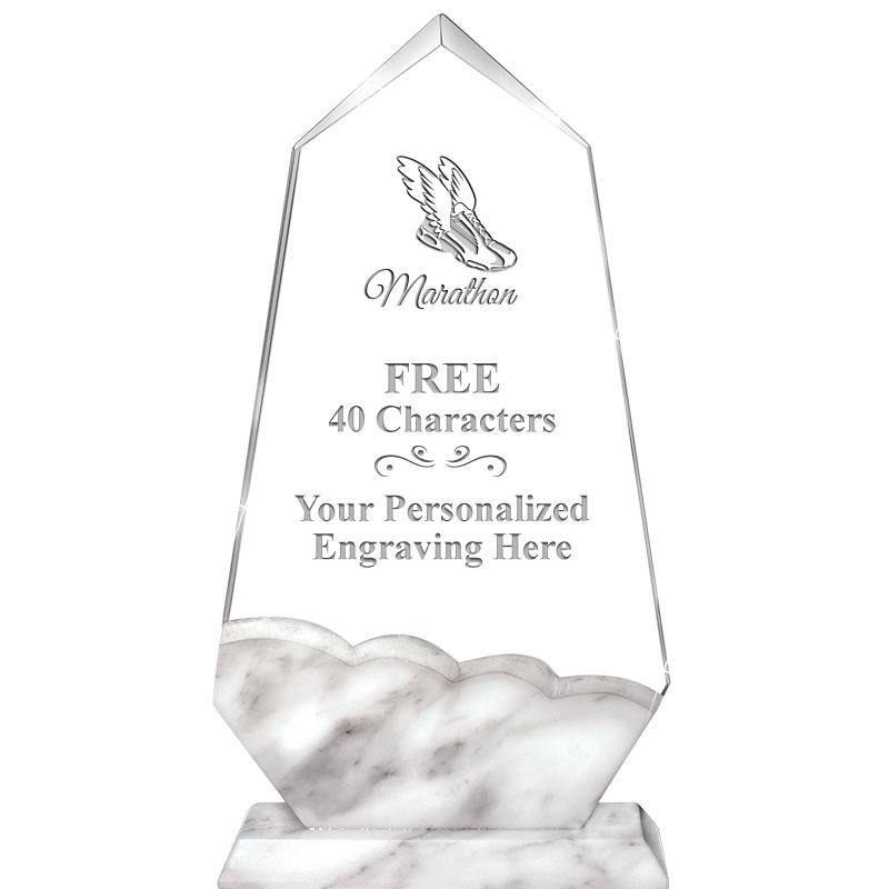 9" CALCUTTA MARBLE CRYSTAL