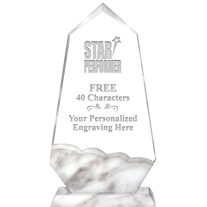 9" CALCUTTA MARBLE CRYSTAL