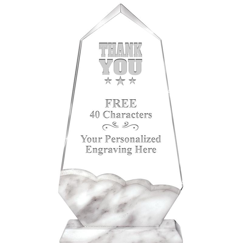 9" CALCUTTA MARBLE CRYSTAL