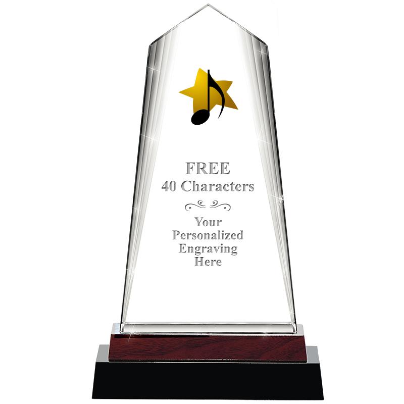 12" CHARISMA CRYSTAL WOOD BASE