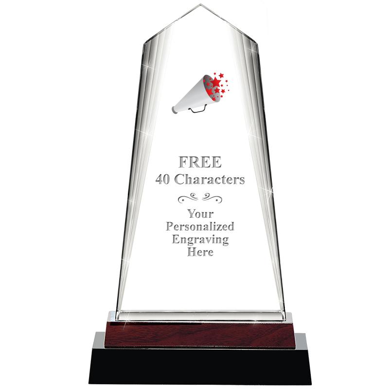 12" CHARISMA CRYSTAL WOOD BASE