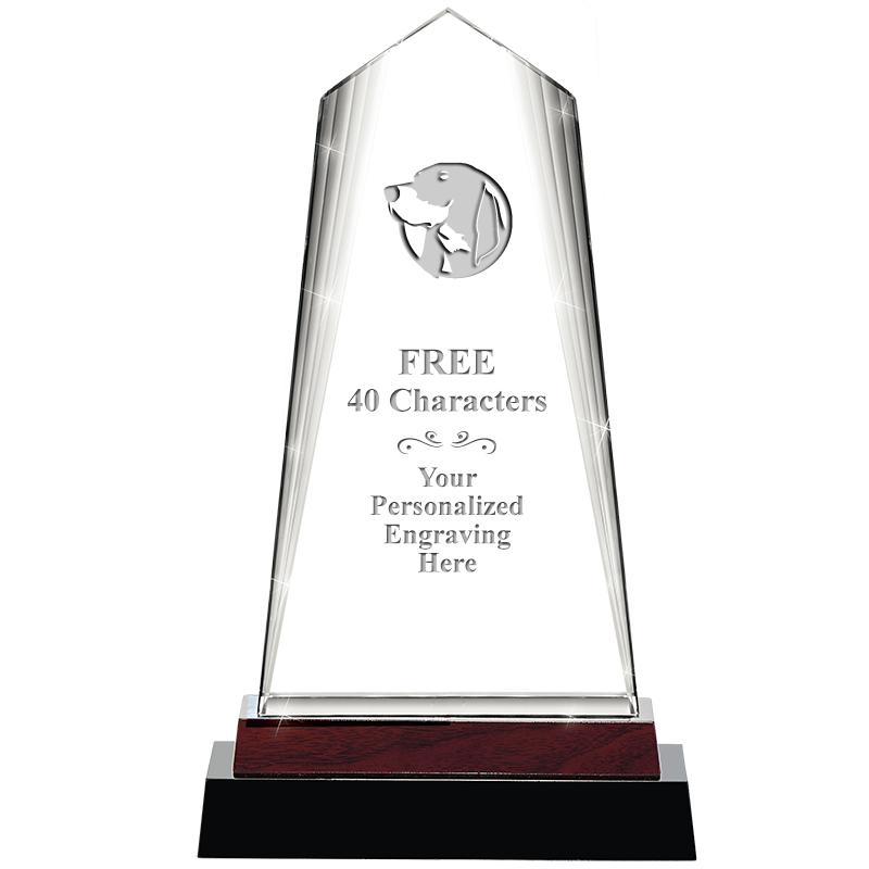 12" CHARISMA CRYSTAL WOOD BASE